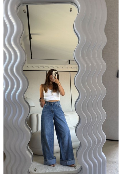 Geniş Kalıp Yıkamalı Baggy Jean fırsatları
