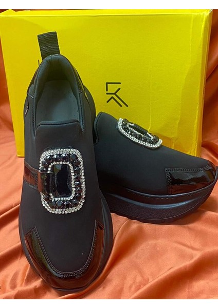 0000067 Siyah Renkli Kadın Sneaker Yürüyüş Spor Ayakkabısı 3