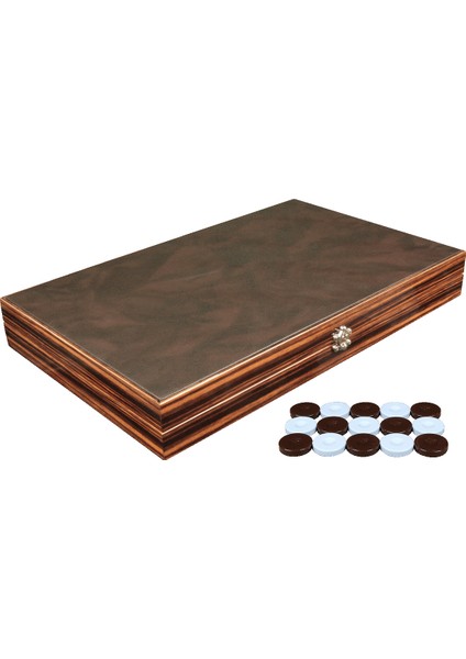 Yenigün Premium Deri Tavla Abanoz Xxl - Yüksek Kalite Klasik Şık Backgammon