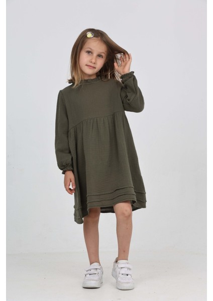 Kız Çocuk Yaka Fırfırlı Elbise fiyatları