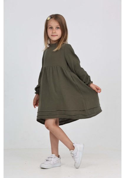 Kız Çocuk Yaka Fırfırlı Elbise fırsatları