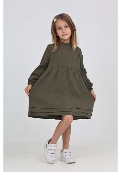 Kız Çocuk Yaka Fırfırlı Elbise indirimleri