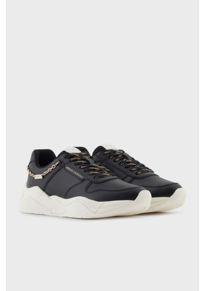 Logolu Hakiki Deri Kalın Taban Sneaker Ayakkabı Bayan Ayakkabı XW001617 AF17443 MC005 fiyatları