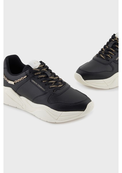 Logolu Hakiki Deri Kalın Taban Sneaker Ayakkabı Bayan Ayakkabı XW001617 AF17443 MC005 fırsatları