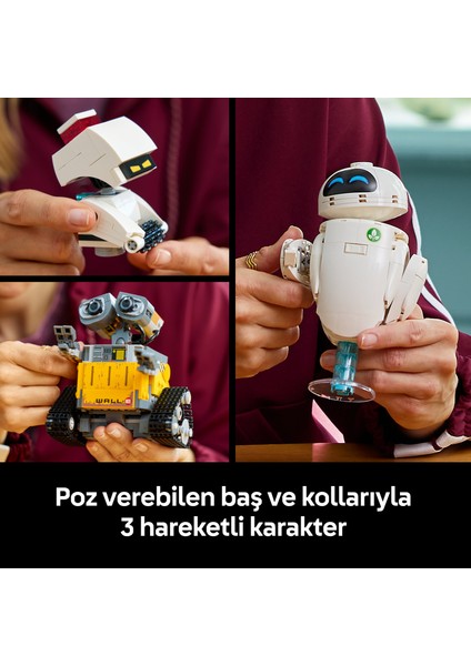 ® ǀ Disney ve Pixar Wall-E ve Eve 43279 – Film Sever Yetişkinler Için Dekoratif Koleksiyonluk Model Yapım Seti (811 Parça)