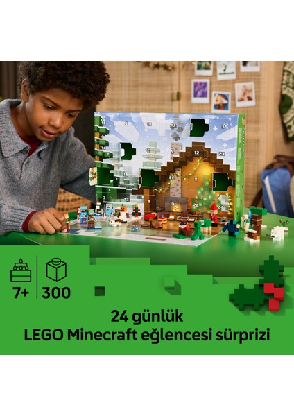 ® Minecraft® 2025 Yılbaşı Takvimi 21280 - 7 Yaş ve Üzeri Çocuklar Için Video Oyunu Temalı Koleksiyonluk Yaratıcı Oyuncak Yapım Seti (300 Parça) indirimleri