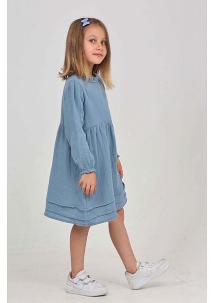 Kız Çocuk Yaka Fırfırlı Elbise fiyatları