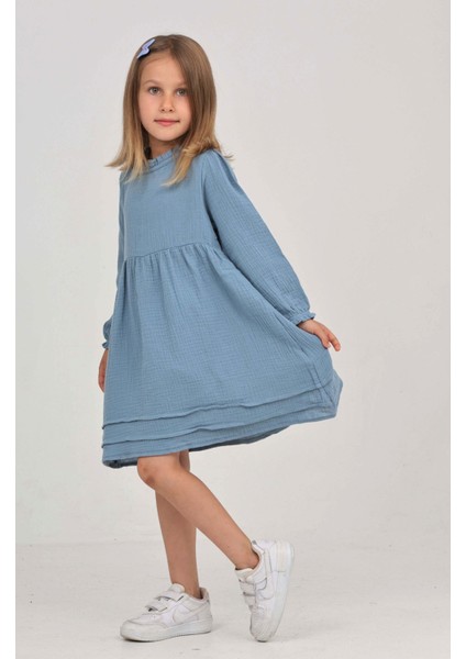 Kız Çocuk Yaka Fırfırlı Elbise indirimleri