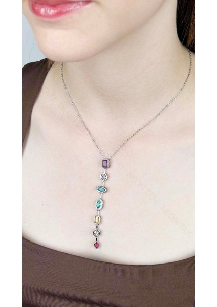 Yedi Element Kolye, Çok Renkli, Paslanmaz Çelik 406, Kasa Gümüş Renk fiyatları
