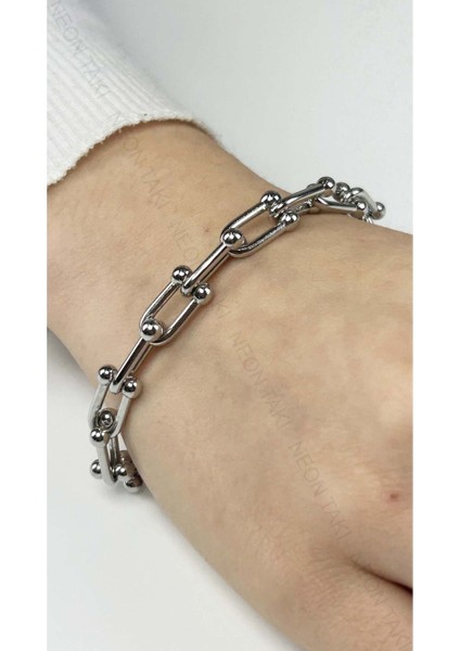 Paslanmaz Çelik Zincir Bileklik 378, Gümüş Renk fiyatları