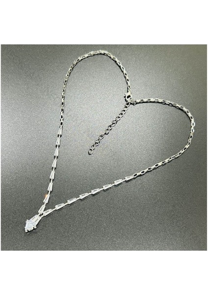 Su Yolu, Zirkon Taşlı, Kolye 209, Gümüş Renk modelleri