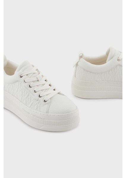 Kabartmalı Logolu Platform Taban Sneaker Ayakkabı Bayan Ayakkabı XW001630 AF17351 U0011 fırsatları