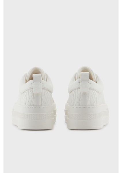 Kabartmalı Logolu Platform Taban Sneaker Ayakkabı Bayan Ayakkabı XW001630 AF17351 U0011 indirimleri