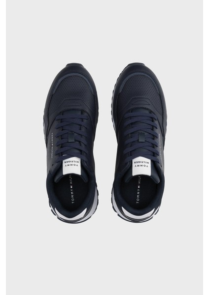 Logolu Deri Sneaker Ayakkabı Erkek Ayakkabı FM0FM05512 Dw5 modelleri