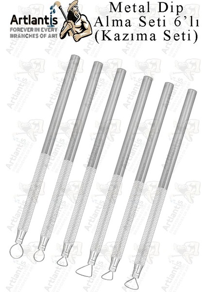 Tel Dip Alma Seti 6 Lı 13 cm 1 Paket Kazıma Seti Paslanmaz Çelik Rötüş Modelaj Kil Heykel Çömlek Yapma Çubuğu Sanatsal fırsatları