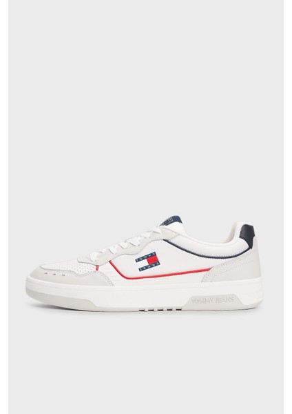 Deri Karışımlı Logolu Sneaker Ayakkabı Erkek Ayakkabı EM0EM01585 0g1