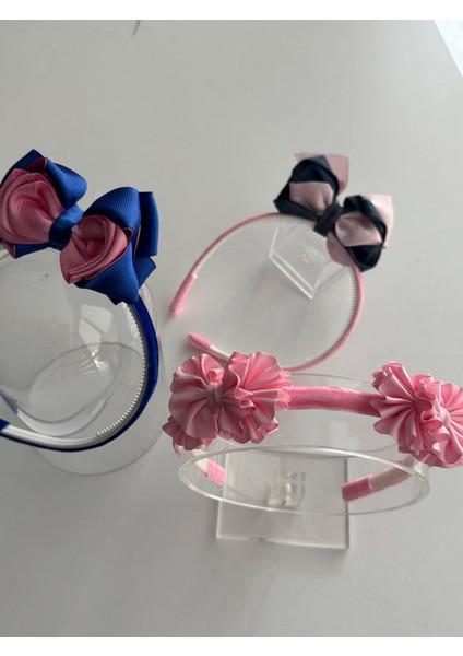 3'lü Kız Çocuk Saç Taçı Seti – Canlı Renkler ve Şık Desenler ile Günlük ve Özel Gün Kullanımı