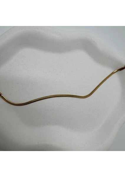 Çelik Gold Italyan Zincir Unisex Bileklik - Gold fiyatları