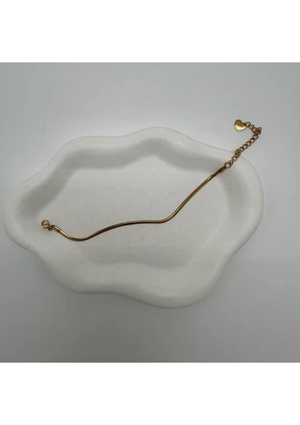 Çelik Gold Italyan Zincir Unisex Bileklik - Gold modelleri