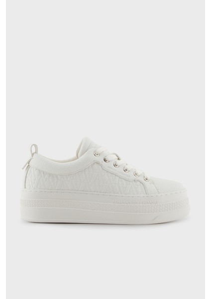 Kabartmalı Logolu Platform Taban Sneaker Ayakkabı Bayan Ayakkabı XW001630 AF17351 U0011