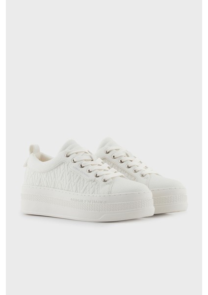 Kabartmalı Logolu Platform Taban Sneaker Ayakkabı Bayan Ayakkabı XW001630 AF17351 U0011 fiyatları