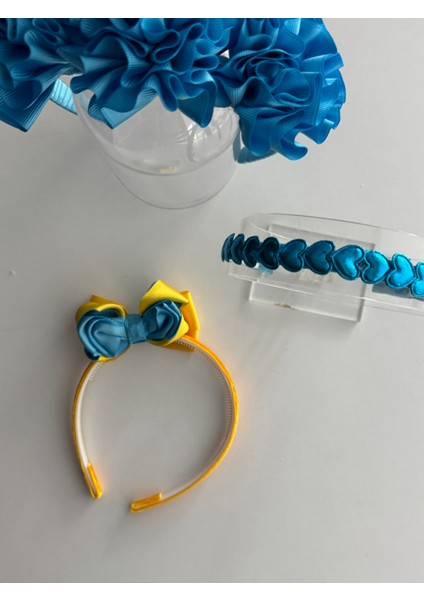 3'lü Kız Çocuk Saç Taçı Seti – Canlı Renkler ve Şık Desenler ile Günlük ve Özel Gün Kullanımı