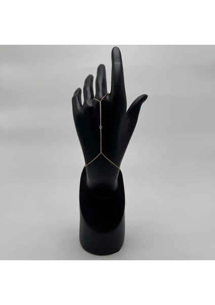 Gold Mavi Taş Detay Zarif Su Yolu Şahmeran - Gold