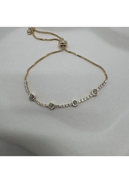 Özel Seri Gold Taş Detay Su Yolu Bileklik - Gold fiyatları