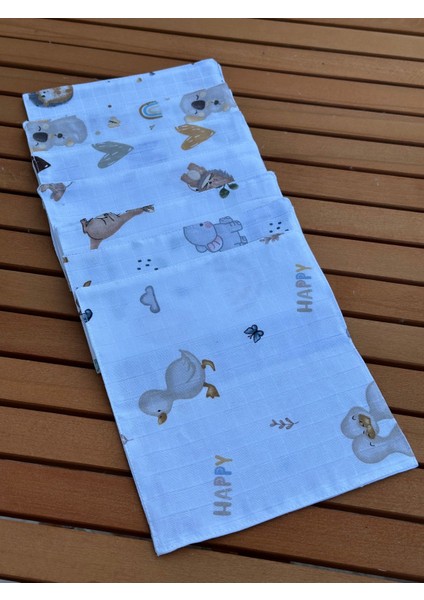 Ftbabycollection %100 Pamuk Müslin Ağız Mendili , Ağız Bezi , Ter Mendili Pamuk Çift Katlı 7'li PAKET 22X20 CM fiyatları