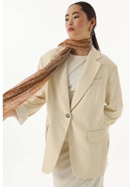 Sahra Desenli Bej Pamuklu Şal fırsatları