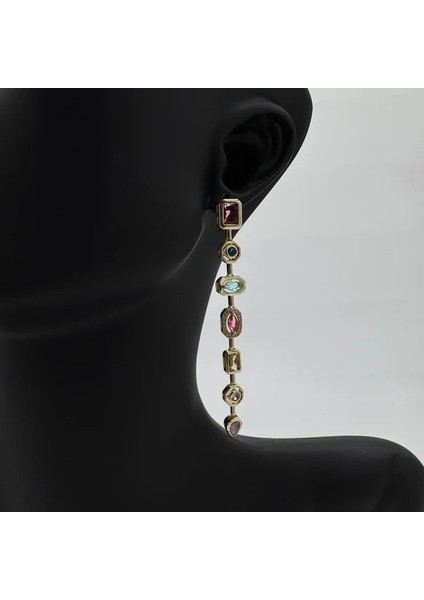 Özel Seri Yedi Element Küpe - Gold