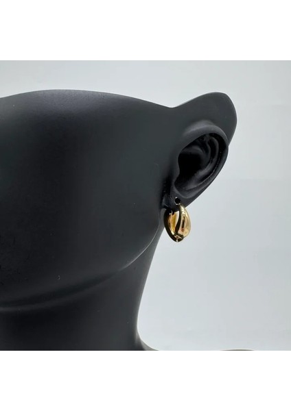 Özel Seri Gold Minimal Halka Küpe - Gold