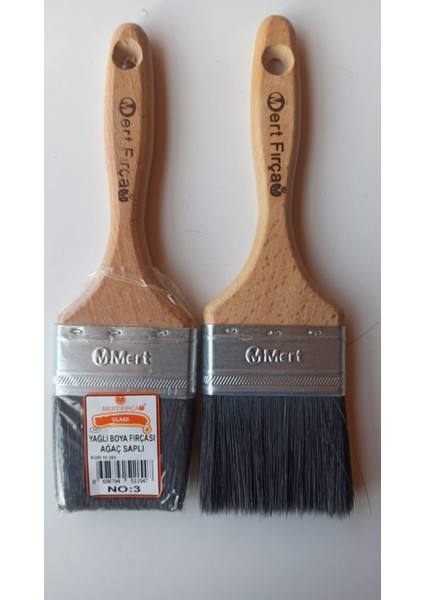 Yağlı Boya Fırçası Mert Fırça No:3 Yağlı Boya Fırçası Ağaç Saplı Kod:10 205 5 Adet fiyatları