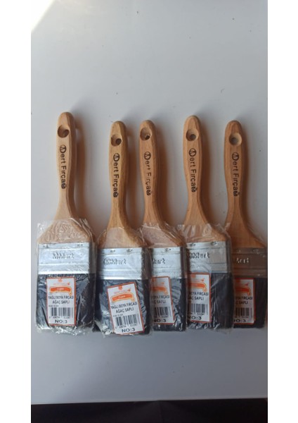 Yağlı Boya Fırçası Mert Fırça No:3 Yağlı Boya Fırçası Ağaç Saplı Kod:10 205 5 Adet fırsatları