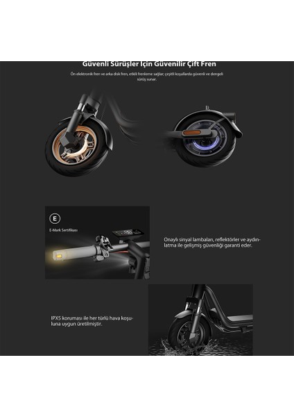 V25i Pro 2 Elektrikli Scooter Amortisörlü 25 Km Menzil 600W - Tcs- Ipx5 Doubleflip fırsatları