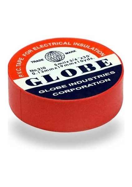 Izole Bant Kırmızı Elektrik Bandı 19 mm x 10 Metre 1 Adet