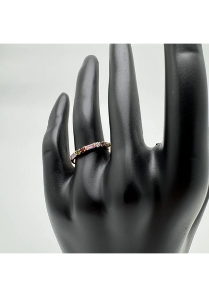 Minimal Renkli Taş Detay Yüzük - Gold fiyatları