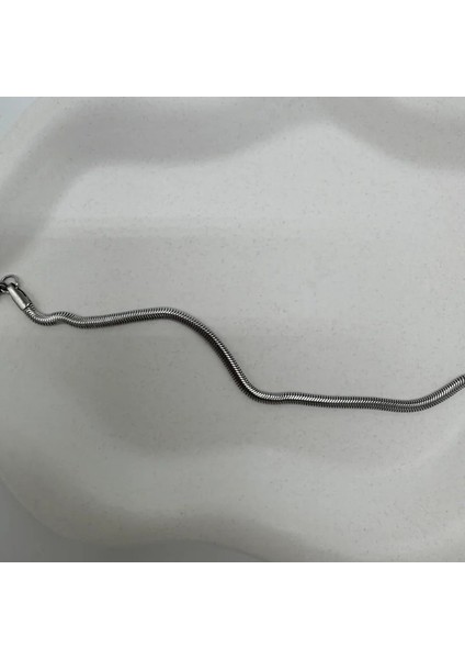 Çelik Siver Italyan Zincir Unisex Bileklik - Silver fiyatları