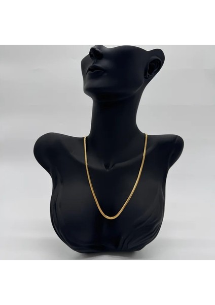 Çelik Italyan Zincir Unisex Gold Kolye 50 cm - Gold