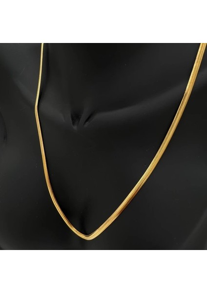 Çelik Italyan Zincir Unisex Gold Kolye 50 cm - Gold fiyatları