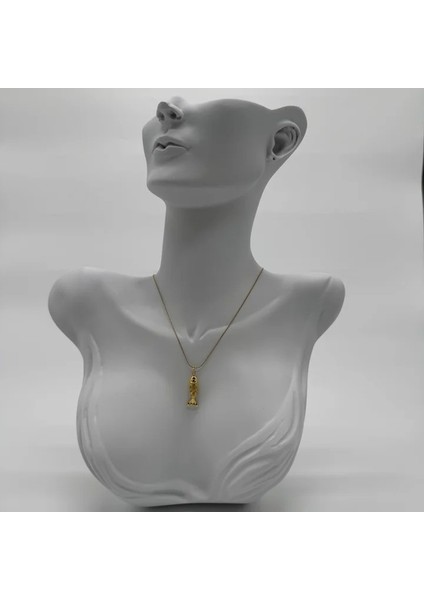 Çelik Gold Balık Kolye - Gold