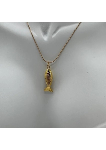 Çelik Gold Balık Kolye - Gold fiyatları