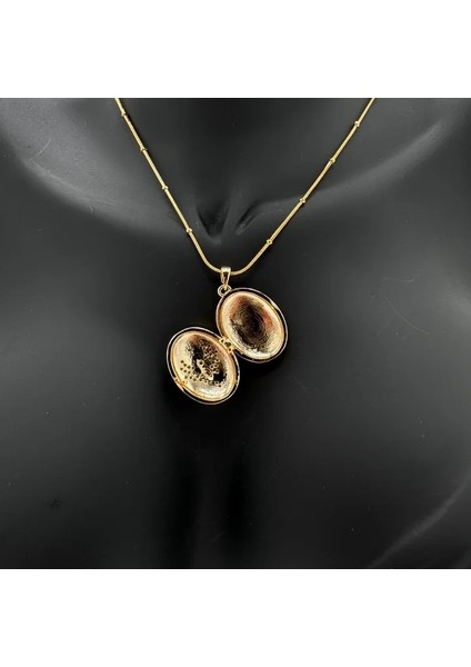 Çelik Gold Zincir Detaylı Arya Kolye - Gold modelleri