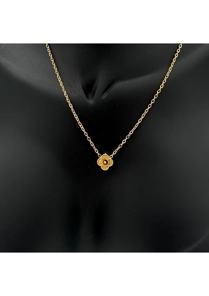 Çelik Gold Yonca Detay Minimal Kolye - Gold fiyatları