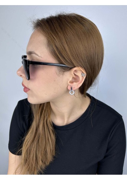 Zirkon Taşlı, Halkalı, Paslanmaz Çelik Küpe 367, Gümüş Renk fiyatları