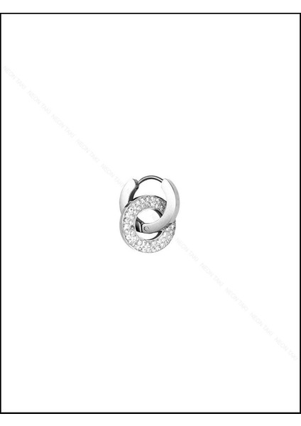 Zirkon Taşlı, Halkalı, Paslanmaz Çelik Küpe 367, Gümüş Renk modelleri