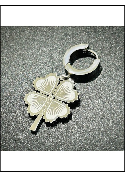 Yonca Figürlü, Sallantılı, Paslanmaz Çelik Küpe 415, Gümüş Renk modelleri