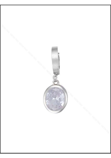 Zirkon Taşlı, Sallantılı Model, Paslanmaz Çelik Küpe 141, Gümüş Renk modelleri