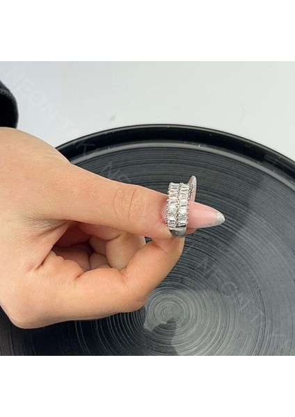 Zirkon Taşlı Yüzük 44, Gümüş Renk, Ayarlanabilir fiyatları