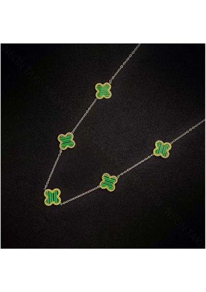 Van Figürlü, Paslanmaz Çelik Kolye 90, Zincir Altn, Figür Yeşil Renk modelleri
